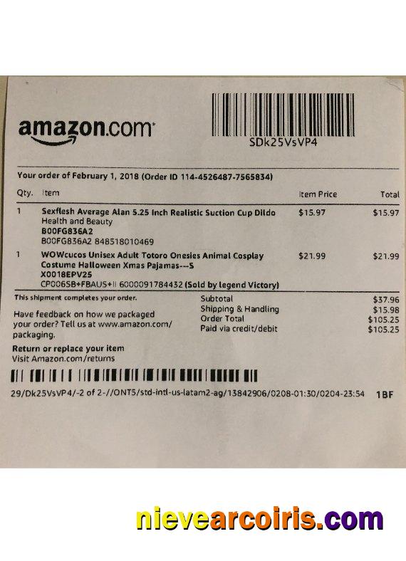 Amazon company payment receipt